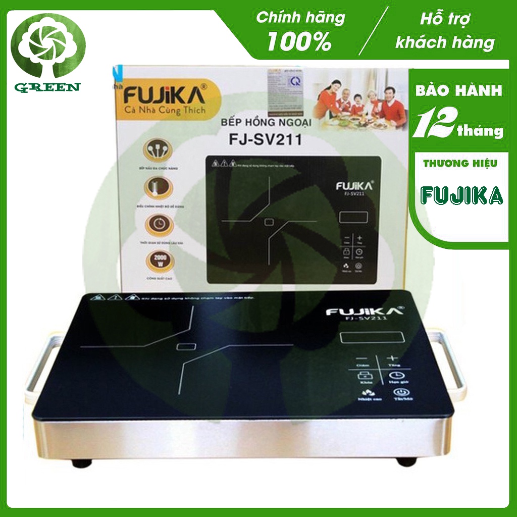 Bếp Hồng Ngoại 2000W Fujika FJ-SV211/Midea MD-SV222 Mặt Kính Cường Lực không kén nồi, Có Thể Nướng Trực Tiếp Trên Bếp - Kila_Gia dụng chính hãng