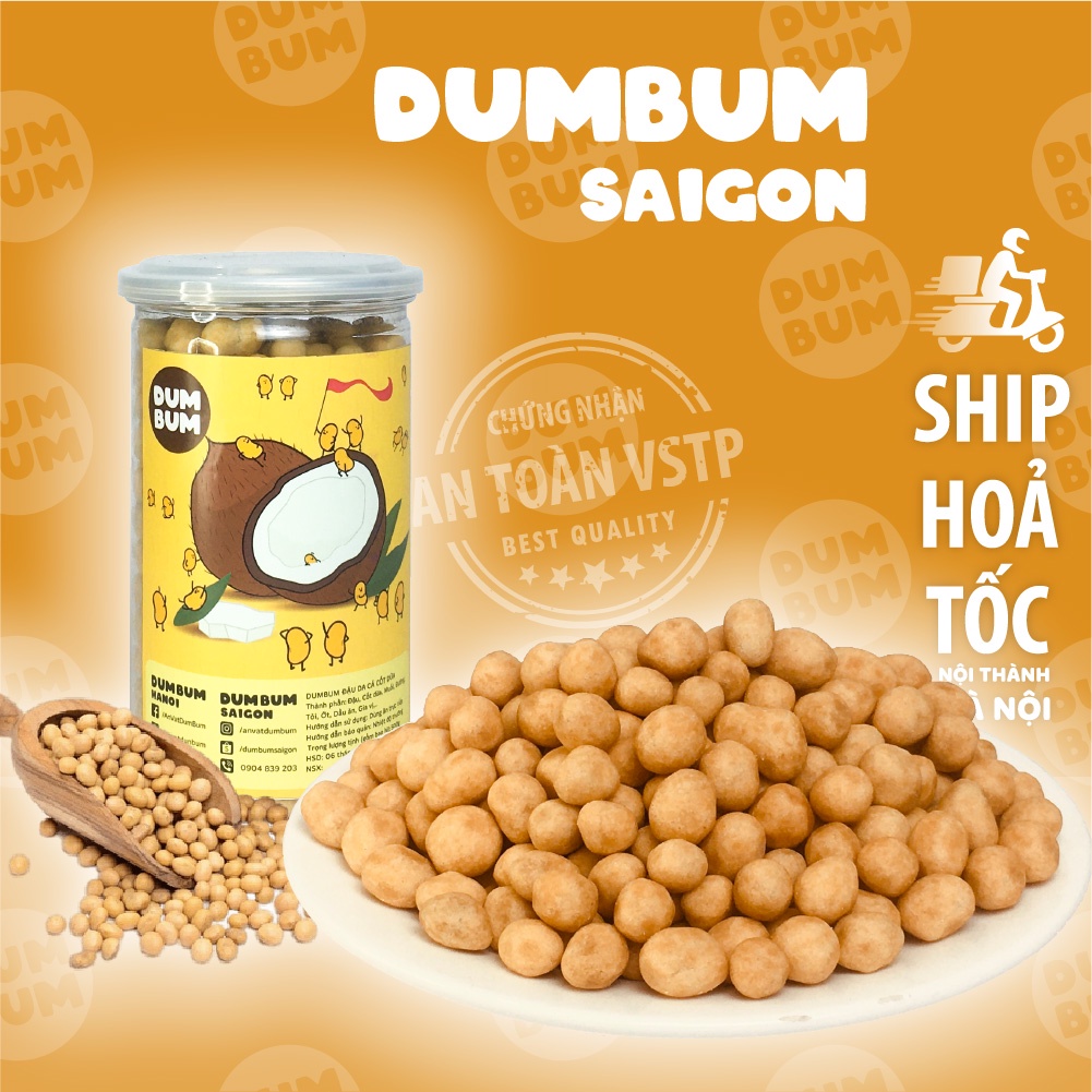 Đậu da cá cốt dừa DumBum 500g đồ ăn vặt Sài Gòn