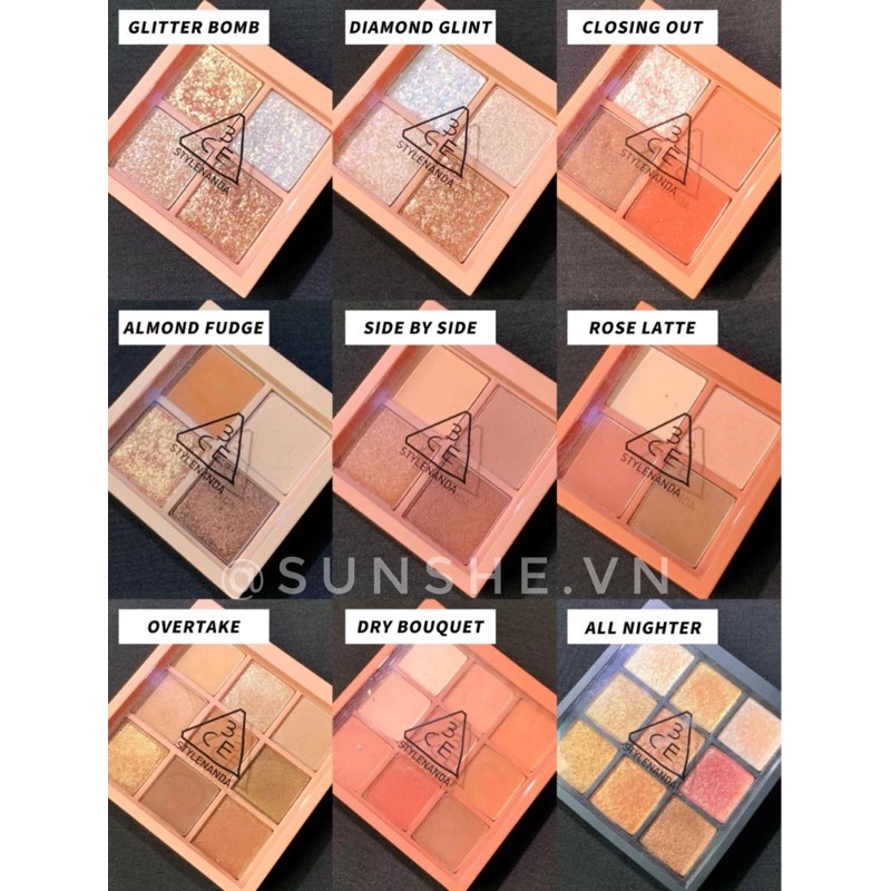 Bảng Phấn Mắt 4 Màu Siêu Lung Linh 3CE Mini Multi Eye Color Palette