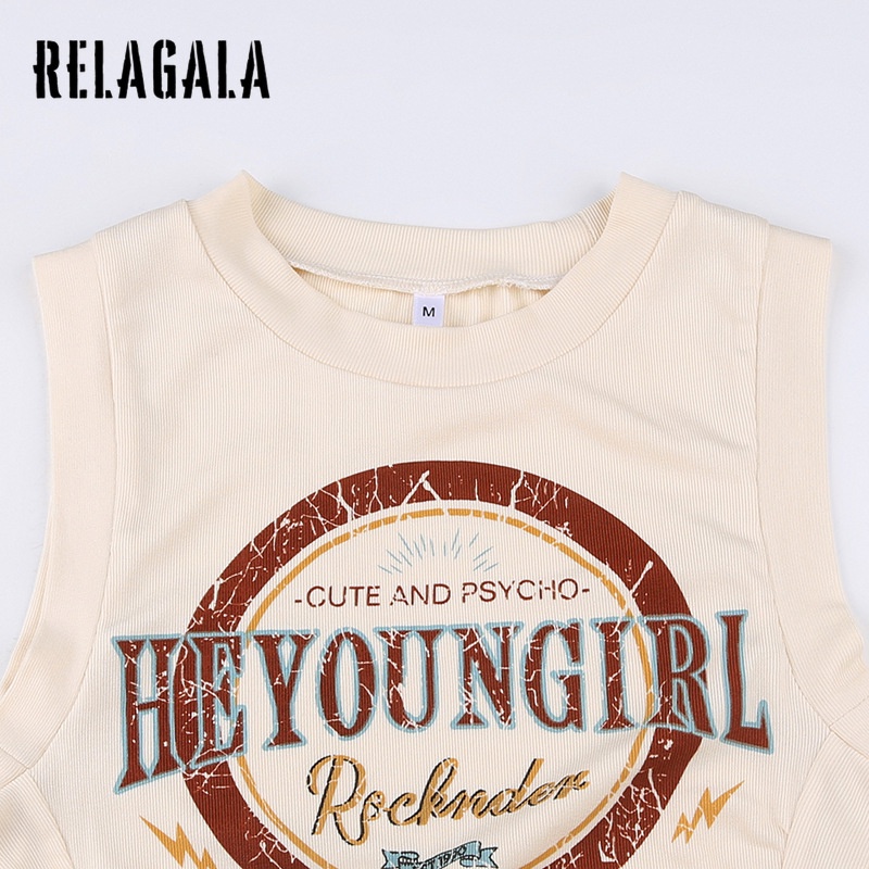 Áo Tank Top Ôm Dáng In Chữ Thời Trang Quyến Rũ Cho Nữ