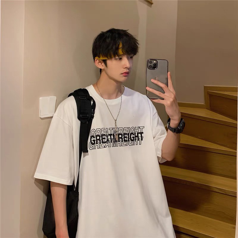 Áo phông thun nam nữ unisex form rộng tay lỡ AT525