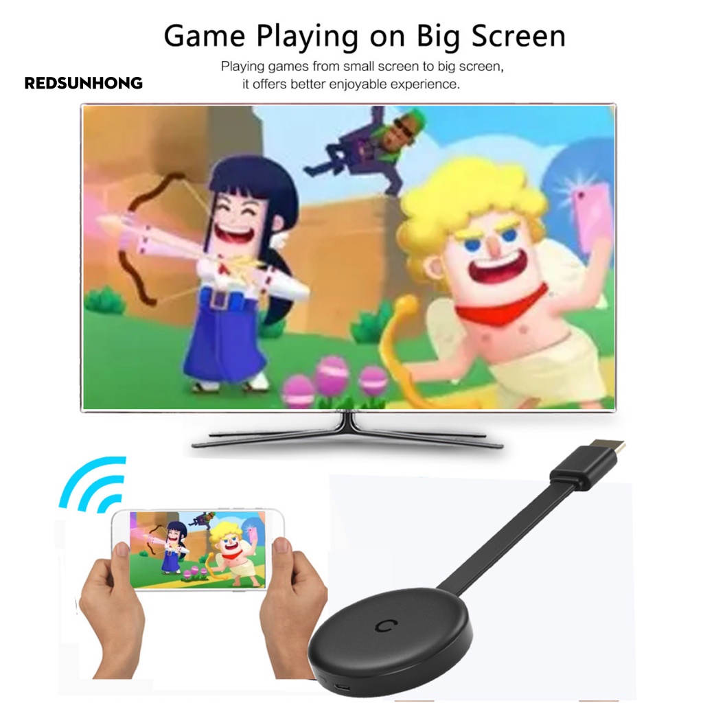 Thiết Bị Chiếu RSH.z WiFi 1080P HDMI Không Dây Cho Điện Thoại