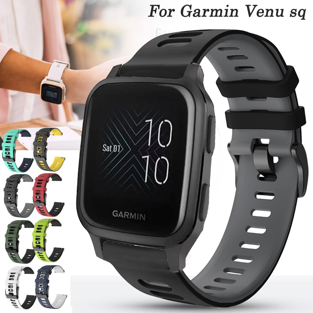 Dây Đeo Thay Thế Bằng Silicon 20mm Cho Garmin Venu Sq Move 3 Luxe Vivoactive 3