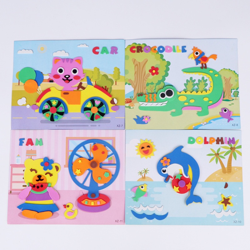 20 Tranh Xốp EVA 3D DIY 2022 Kích Thước Lớn Có Thể Xoay Được Giáo Dục Cho Bé Ngẫu Nhiên