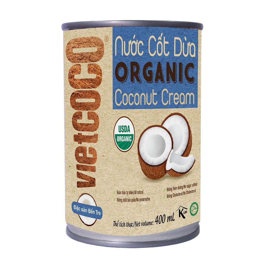 Cốt dừa hữu cơ Vietcoco 400ml