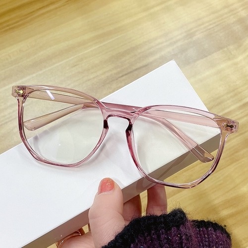 Mắt kính chống tia UV gọng nhựa trong suốt thời trang