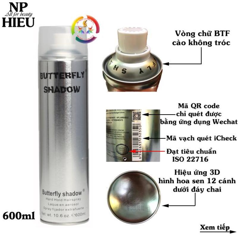 Gôm Xịt Tóc, Keo Xịt Tóc Butterfly Shadow 150ml 320ml 600ml Chính hãng. Tạo Kiểu Và Giữ Nếp Cho Tóc.