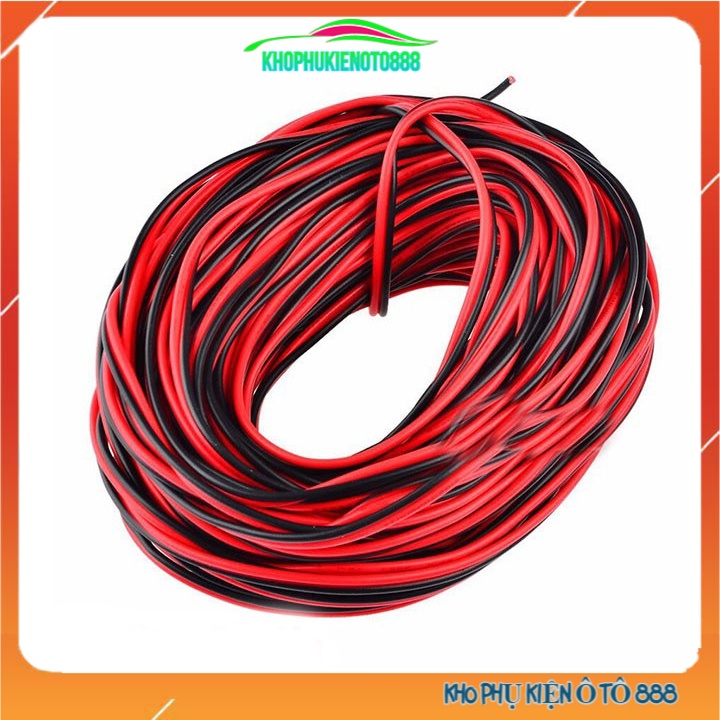 100m Dây điện đôi đen đỏ đủ loại 18AWG-20AWG-22AWG-26AWG lõi 0.75mm, 0.5mm, 0.3mm, 0.2mm