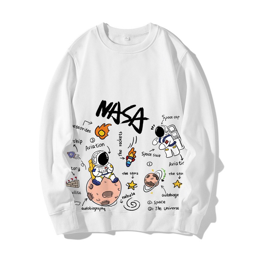 Áo dài tay nam thu đông sweater TUTO5 In hình Nasa Chất Liệu Vải Da Cá Phong Cách thời trang Raglan Hàn Quốc_ATD03