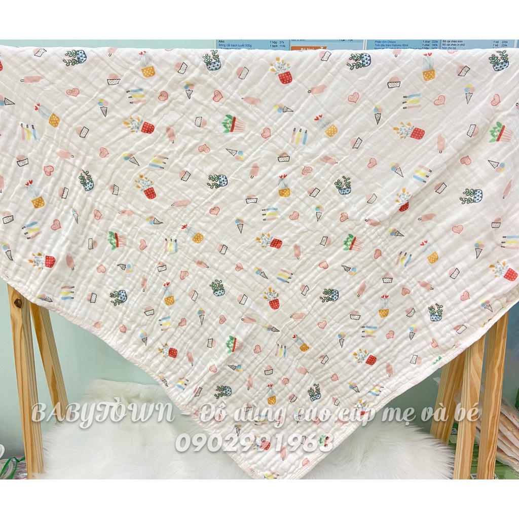 KHĂN XÔ NHĂN BO VIỀN 6 LỚP CAO CẤP