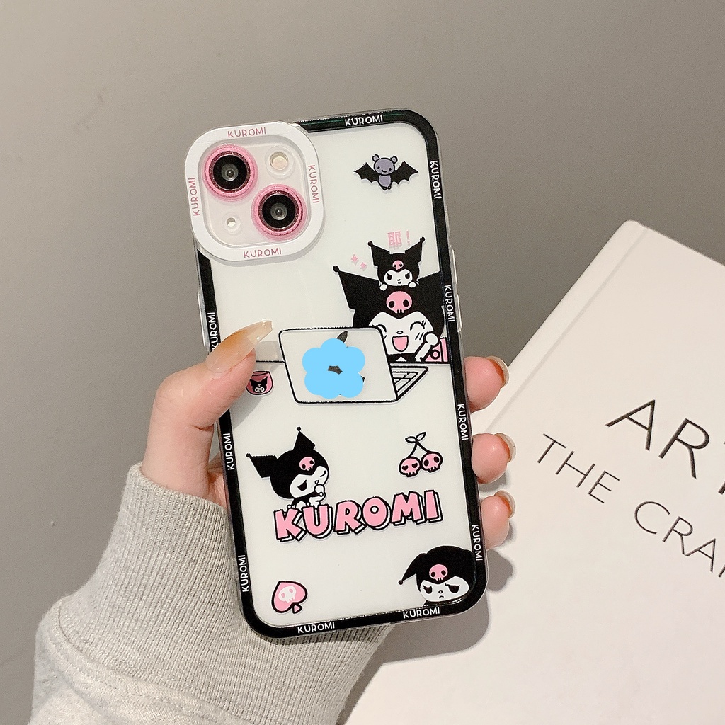 Ốp Điện Thoại Chống Sốc Bảo Vệ Toàn Diện Họa Tiết Logo Kuromi Hoạt Hình Dễ Thương Thời Trang Dành Cho Kuromi