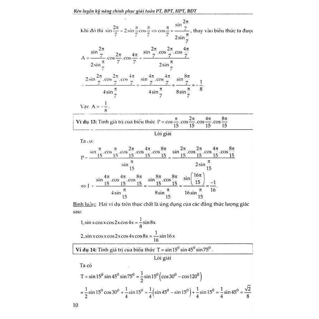 Sách Rèn Luyện Kỹ Năng - Chinh Phục Giải Toán Phương Trình, Bất Phương Trình, Hệ Phương Trình, Bất Đẳng Thức
