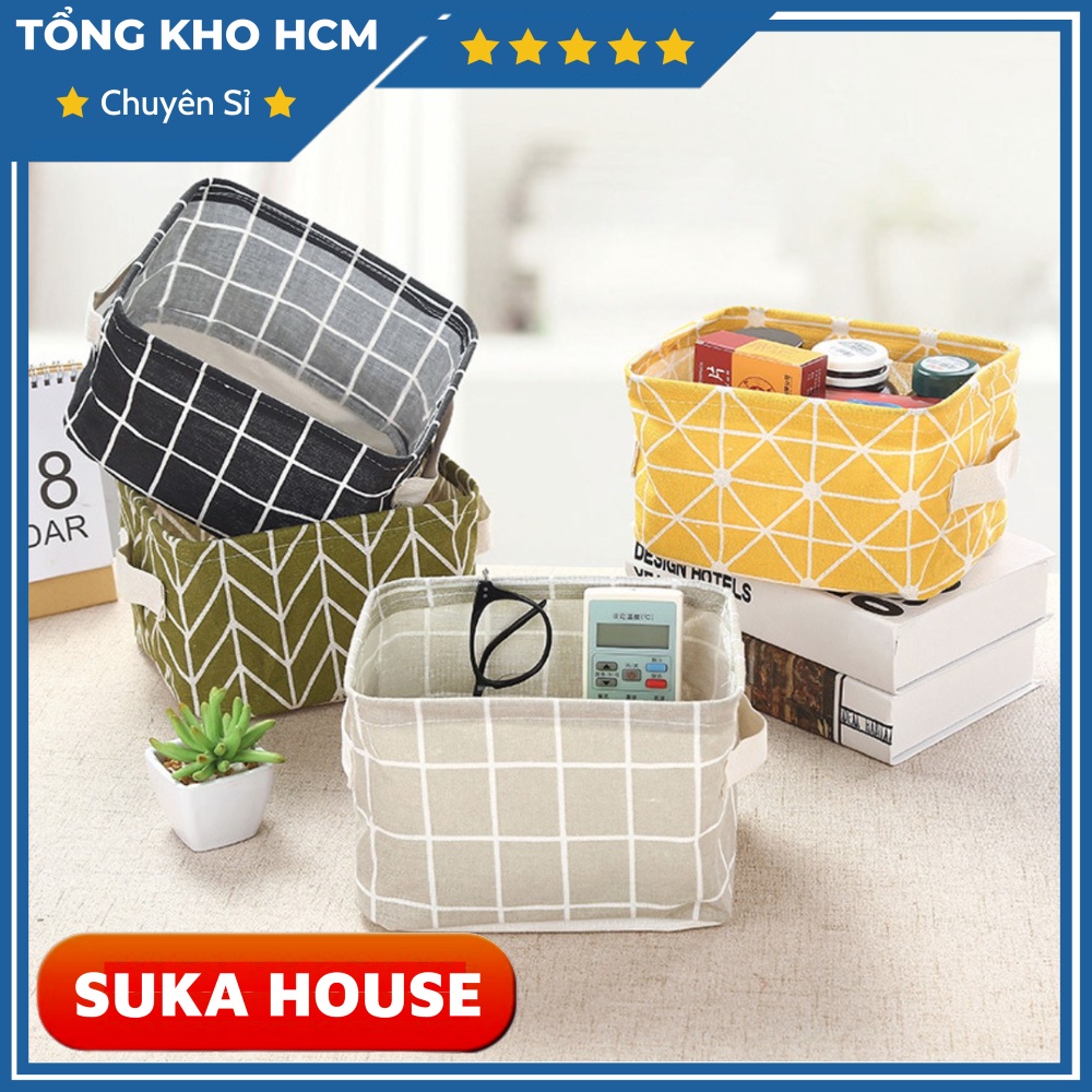 Giỏ Vải Vuông Đựng Đồ Cá Nhân SUKAHOUSE B407