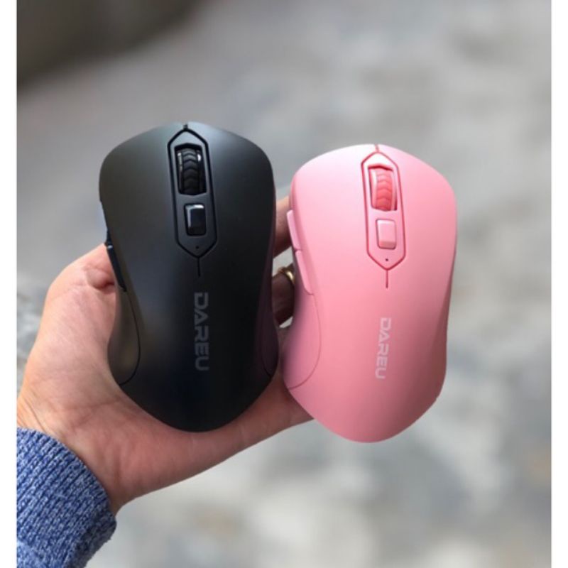Chuột không dây DAREU LM115G-Mutil color wireless 2.4Ghz Đen/Hồng/Trắng-Hàng chính hãng bảo hành 24 tháng