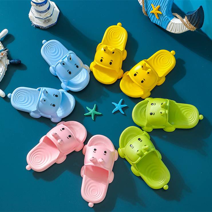 Xăng đan Unisex Mềm Thoáng Khí Không Trượt Hình Chú Ếch Dễ Thương Thời Trang Đi Biển Mùa Hè Cho Bé