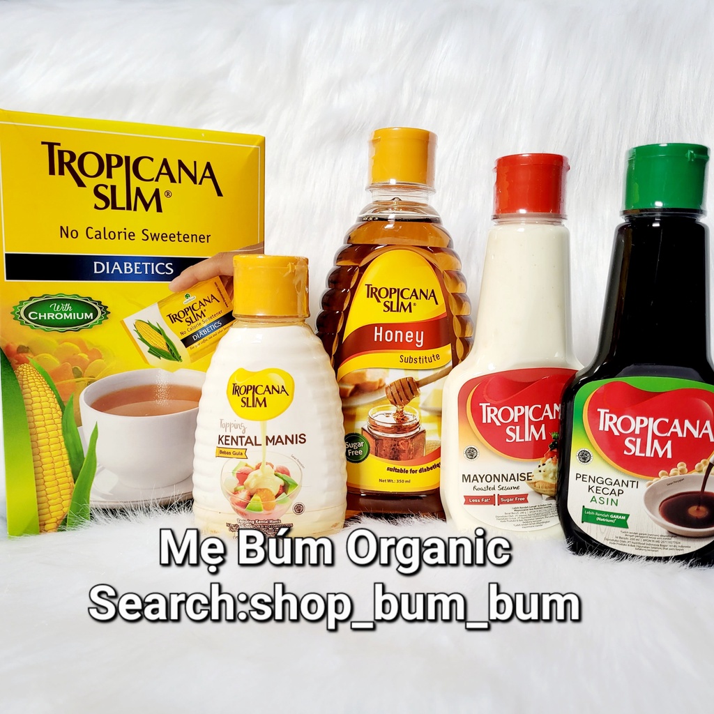 Combo gia vị ăn kiêng Tropicana trọn bộ 5 món - sản phẩm chuyên dụng cho người tiểu đường, ăn kiêng, giảm cân