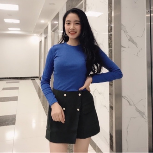 Quần váy 4 khuy vạt chéo VNxk