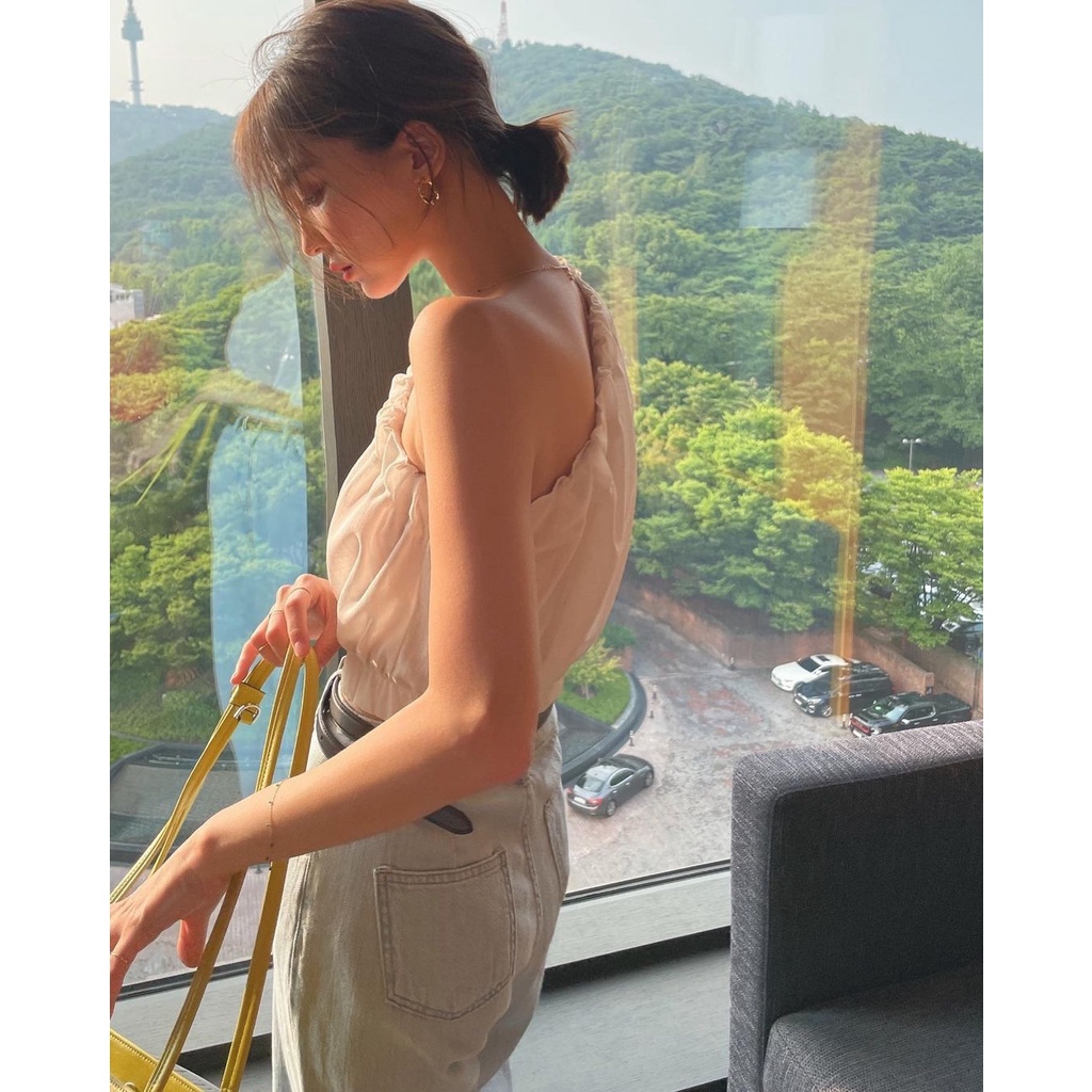 Áo croptop XIAOZHAINV trễ vai duyên dáng thời trang mùa hè phong cách Hàn Quốc dành cho nữ