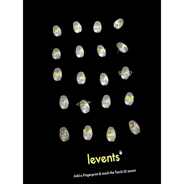 Áo thun LEVENTS® FINGER PRINT TEE / BLACK,GREY,WHITE