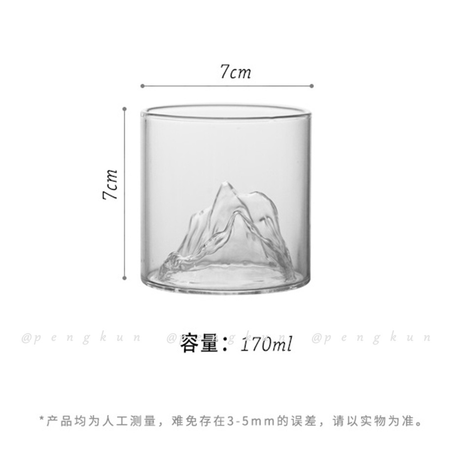 Cốc thủy tinh uống rượu Whiskey Asama cách nhiệt phong cách Nhật Bản