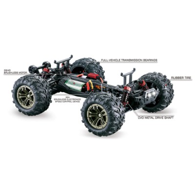 Mô hình xe tốc độ cao xinlehong Q901 ôtô điều khiển từ xa RC - Monster Truck Spirit Q901, 1:16, 60km/h Drift chống nước