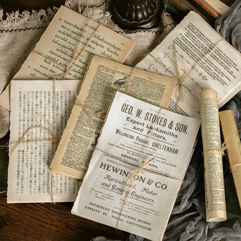 Tấm Giấy Cỡ Lớn Phong Cách Vintage Cổ Điển Dùng Để Trang Trí Bullet Journal Taro Stationery