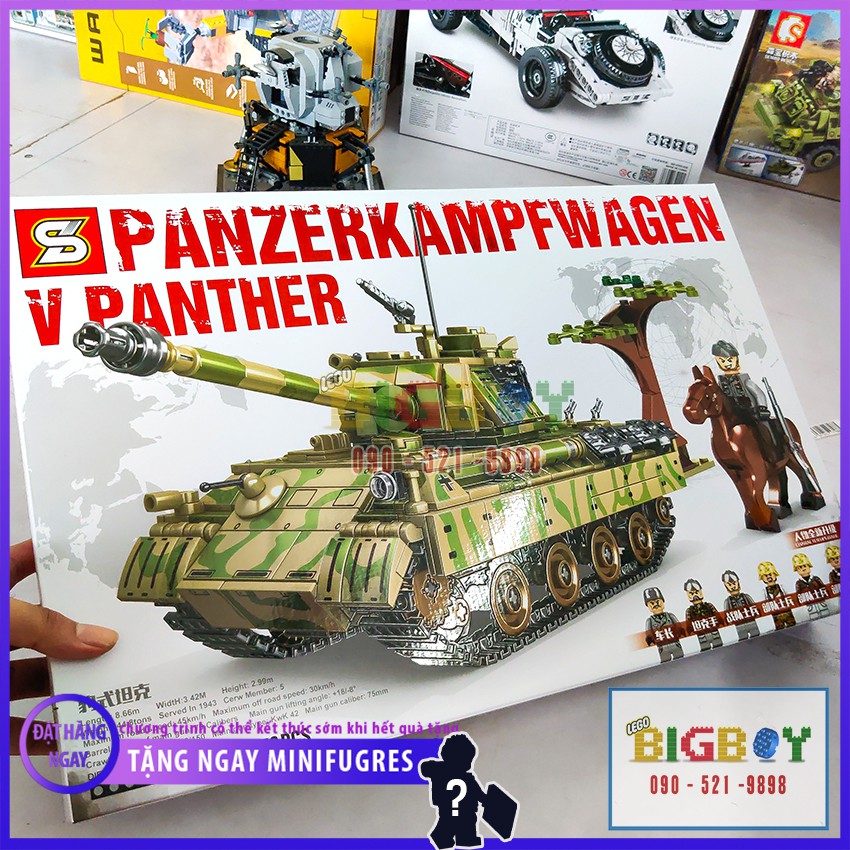 [GIẢM GIÁ] Đồ Chơi Xếp Hình Lego Xe Tank Quân Sự Cao Cấp 0108, 858PCS, Chất Liệu ABS