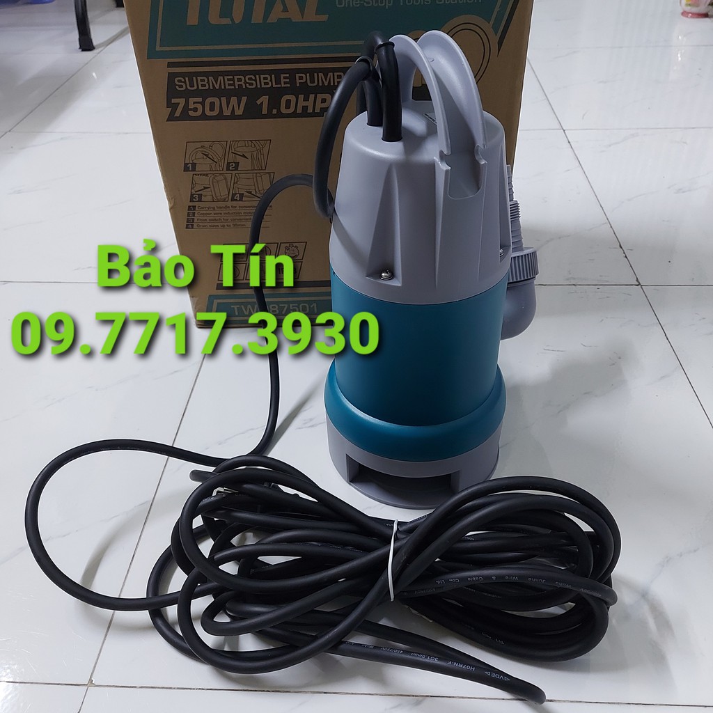 MÁY BƠM CHÌM TOTAL 1HP TWP87506 TWP87501  BƠM CHÌM NƯỚC THẢI TOTAL 750W  BƠM CHÌNH CÓ PHAO