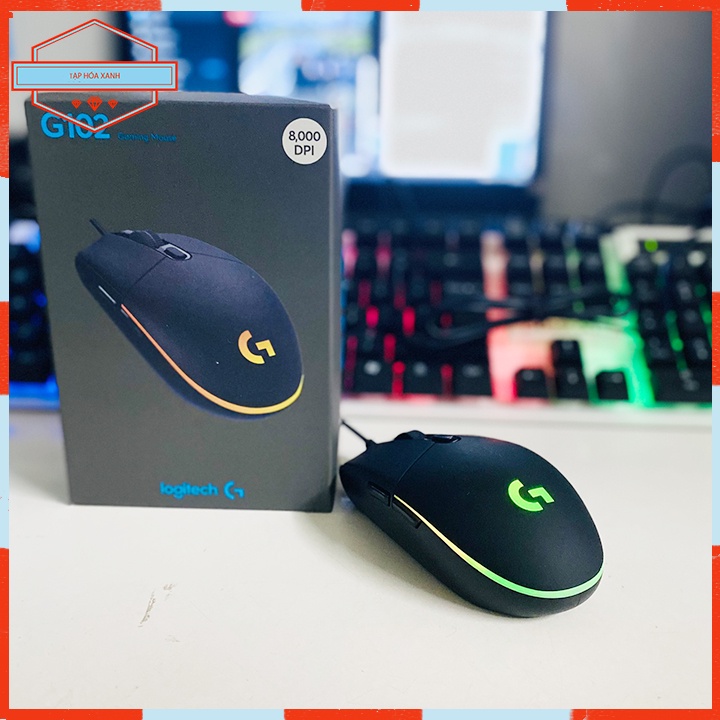 Chuột Máy Vi Tính Laptop Gaming Có Dây MOUSE LOGITECH USB G102 Đèn Led Chuyên Game