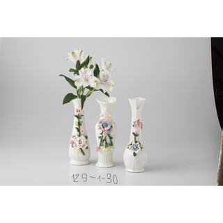 Bộ bình hoa gốm Nhật Bản hoa hồng nổi