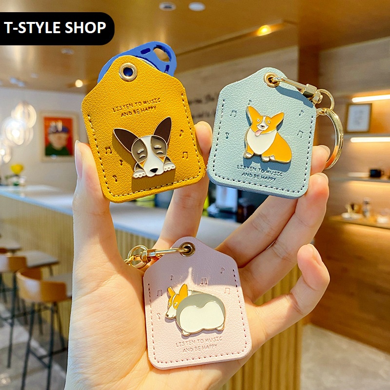 Móc khóa da Mông chó corgi đáng yêu xịn xò