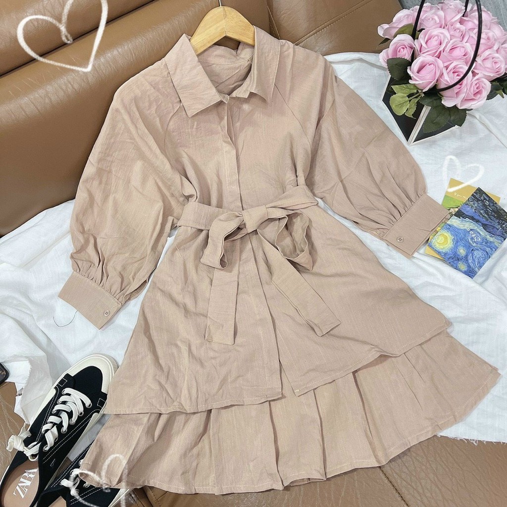 SET 3IN1 Somi Oversize mix Chân váy Tennis Năng động cá tính kèm belt PHS1062