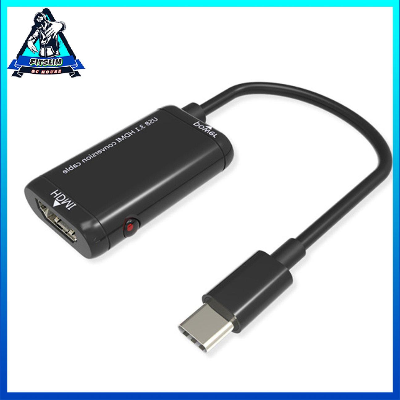 Bộ chuyển đổi USB-C loại C sang HDMI Cáp TV USB 3.1 cho máy tính bảng điện thoại MHL Android