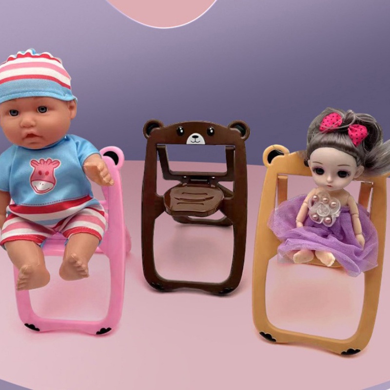 Mô Hình Ghế Xếp Kèm Giá Đỡ Điện Thoại Cho Búp Bê JP5