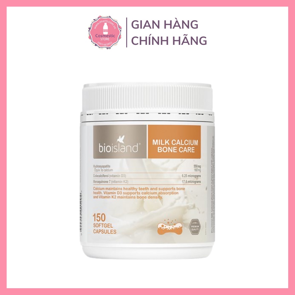 Viên Uống Bio Island Milk Calcium Bone Care Hỗ Trợ Bổ Sung Canxi Giảm Nguy Cơ Loãng Xương