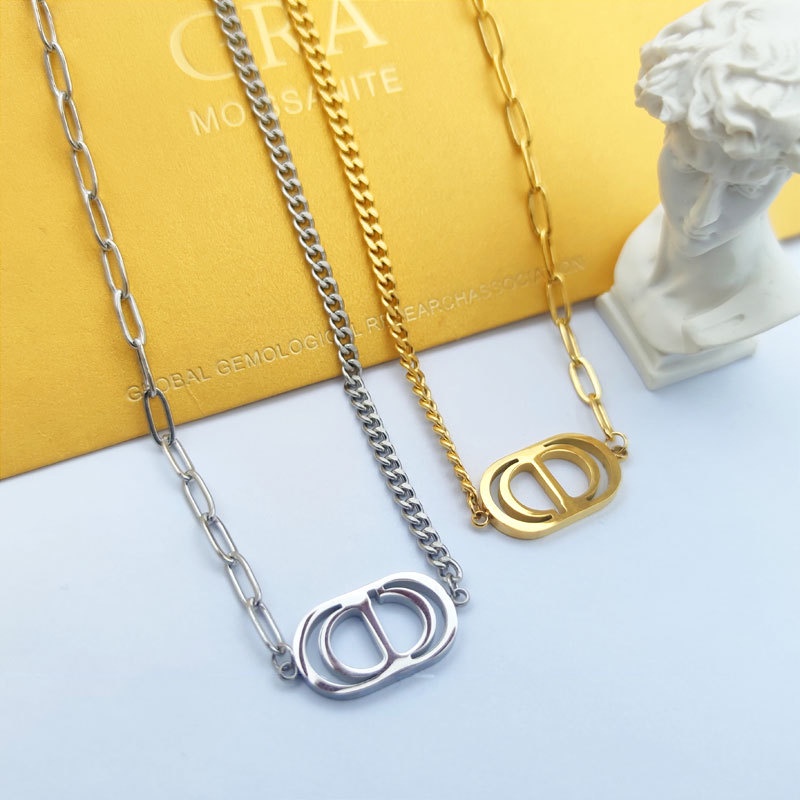 Dây Chuyền Bằng Thép Không Gỉ Mạ Vàng 18K Cao Cấp Thiết Kế Đơn Giản Sang Trọng