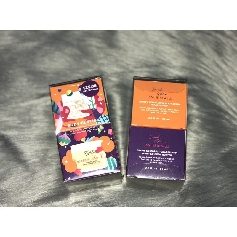 [Hàng Costco Mỹ] Kiehl's Body Besties 2PC 56ml (tẩy da chết & dưỡng thể)