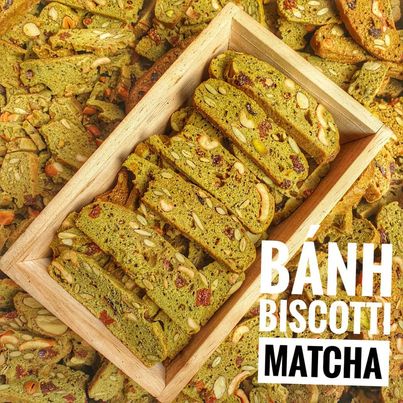 Bánh Ngũ Cốc Biscotti MatCha - Ăn Là Ghiền 100G / 250G / 500G
