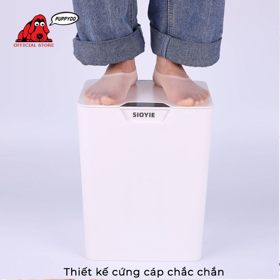 Thùng rác thông minh Sioyie cảm ứng cực nhạy chỉ trong 0.2s dung tích 16L tặng kèm túi đựng rác tặng kèm pin