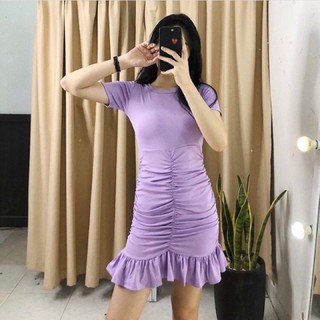 Váy body nhún phối đuôi cá