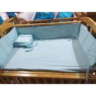 Combo nệm quây ga cho kt 110*70. Vải cotton hàn cao cấp