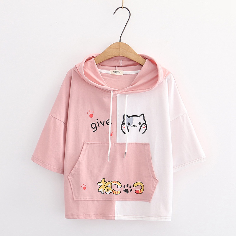 Áo hoodie tay ngắn