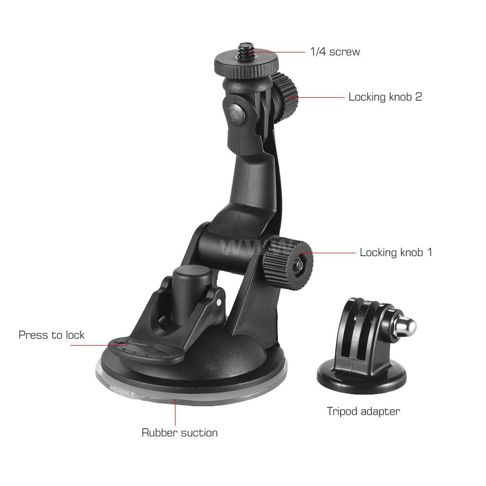 Giá Đỡ Máy Ảnh Hành Trình Gopro Hero 7 / 6 / 5 / 4 Sjcam / Yi Có Giác Hút Gắn Xe Hơi | BigBuy360 - bigbuy360.vn