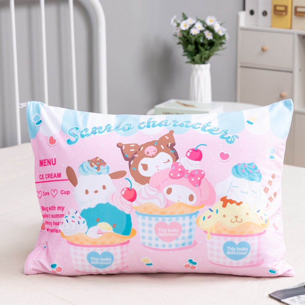 Vỏ Gối Đơn Dày Dặn In Hoạt Hình Kiểu Nhật Bản Dễ Thương Cho Bé Gái