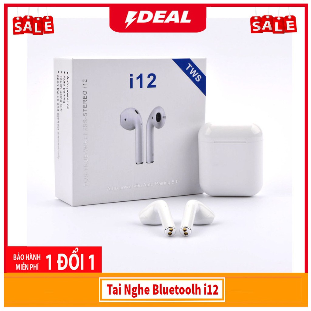 Tai Nghe Không Dây I12 Tws Bluetooth 5.0 Âm Thanh Sống Động Chất Lượng Cao - Mizashop08