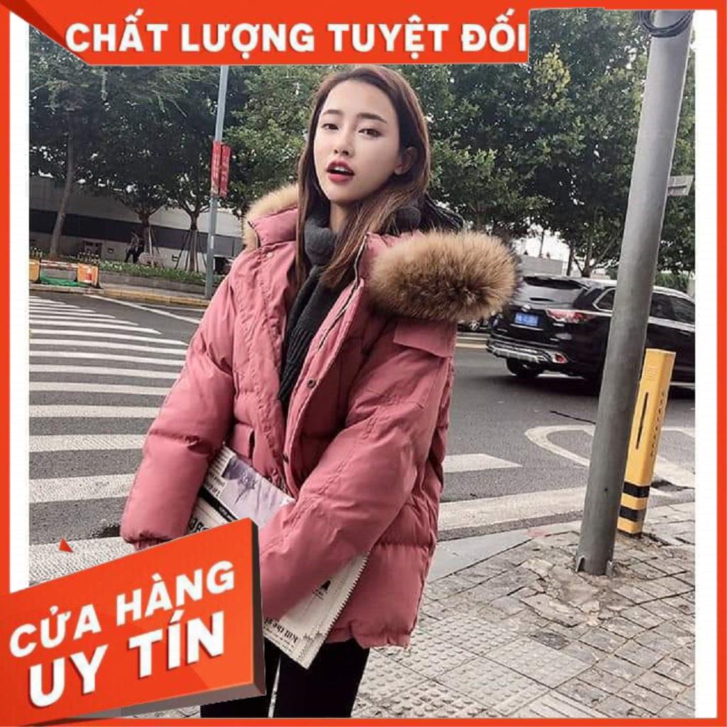 Áo Phao khoác túi hộp mũ lônng quảng châu, Áo khoác đại hàn nữ