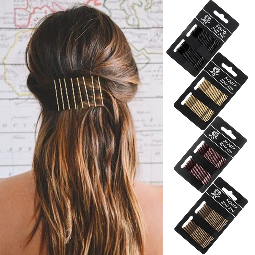 (Hàng Mới Về) Set 24 Kẹp Tóc Xoăn Gợn Sóng Thời Trang Cho Nữ