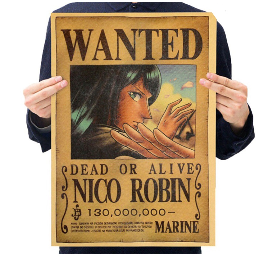 Poster truy nã, Áp phích trang trí dành cho fan truyện One Piece - Giấy bìa dầy dặn - Hàng LOẠI 1 1107