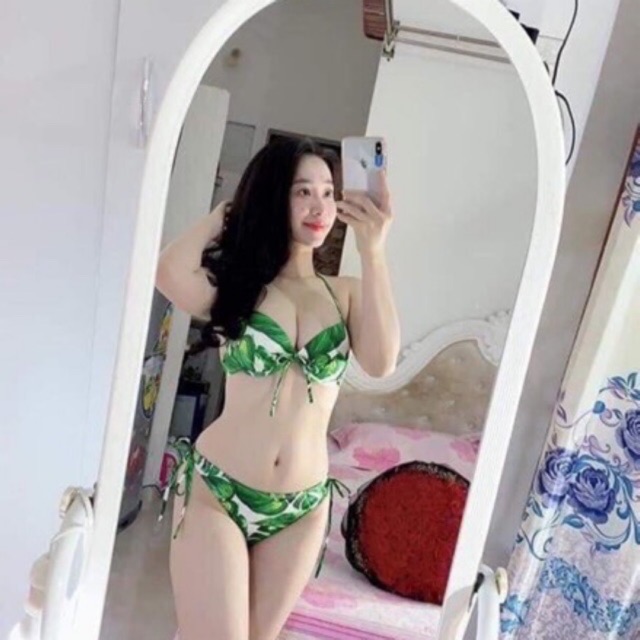 Đồ bơi cặp đôi nam nữ phong cách hoa lá