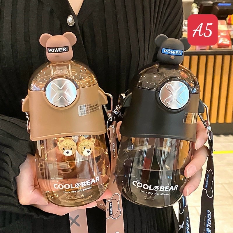 Bình nước gấu cool &amp; bear 630ml siêu cute xinh muốn xỉu nè